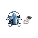 3m Yarım Yüz Maskesi 3m 7502 + 6035 Filtre Dahil Kombine Set