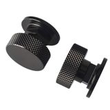 3mirrors Kaynak Başlığı (Pipeliner) Kask Bağlantı Elemanları Başlık Yedek Parçaları Aksesuarlar Vidalar Kapaklı Kapüşon Alüminyum - 1 Çift (Siyah Eloksallı Tırtıllı)