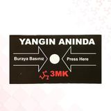 3MK 10 Adetli Yangın İhbar Butonu Yedek Camı, Buton Camı, Yedek Cam