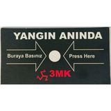 3MK 3MK-CAM10 10LU Paket Yangın Ihbar Butonu Yedek Camı - Siyah