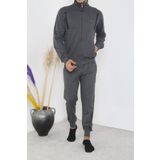 3MODA Erkek Füme Fermuarlı Eşofman Takımı