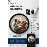 3mp Full Hd Kablosuz Wifi Iç ve Dış Mekan Balık Gözü Sd Karta Kayıt Yapan Güvenlik Kamerası