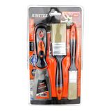 3PCS BOYACI - NALBUR SET 50MM SPATULA - 2X KESTİRME FIRÇA-Findit