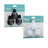 3PCS LILYUM ASKI SİYAH - BEYAZ PLASTİK YAPIŞKANLI MONTAJ GO-53-vice 01127