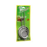 3Pcs Set Mini= 5-7-8Cm Tel Süzgeç Metal Çerçece Metal Sap=8.5-10.5-10.5Cm (5637)