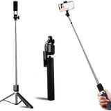 3'ü 1 Arada Bluetooth Tripod Selfie Çubuğu, 170 cm Uzunluk, Ayaklı Stand, Kablosuz Kumanda - Standart