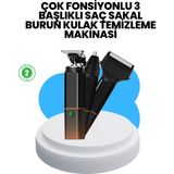 3’ü 1 Arada Erkek Bakım Makinesi – Paslanmaz Çelik Başlıklı Şarjlı Tıraş Seti Yunusalb