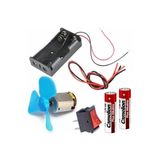 3V Motor Pervane Pil Kutusu Anahtar Deney Seti Eğitici Oyuncak Motoru R130 Mini Elektrik Motoru