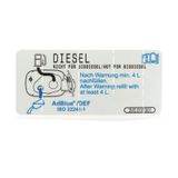 3V0010001 Depo Kapağı Uyarı Etiketi Adblue Dizel Sticker