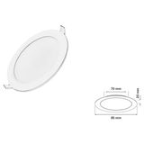 3W Sıva Altı Yuvarlak Slim LED Panel 3200K Sarı Işık 2 Adet - Çok Renkli
