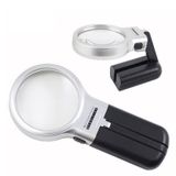 3x 4.5x Katlanabilir Ayarlı Büyüteç 10 Led Işık El Veya Masa Akrilik Optik Lens