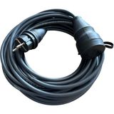 3X1.5MM%100 Bakır Ttr Topraklı Seyyar Uzatma Kablosu (Siyah, 25 Metre) - Çok Renkli