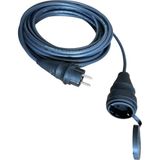 3x1.5mm%100 Bakır TTR Topraklı Seyyar Uzatma Kablosu (SİYAH, 5 METRE)
