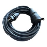 3x1.5mm%100 Bakır TTR Topraklı Seyyar Uzatma Kablosu (SİYAH, 60 METRE)