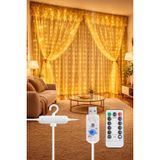 3X1 8 Fonksiyonlu Dekoratif Saçak Led Sarkıt Perde Led Eklenebilir Led Süsleme Led Peri Led Işık Ledli Işık Yılbaşı Süsü