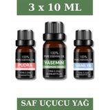 3X10 ml Esans Bebek Pudrası , Vanilya , Yasemin Koku Buhurdanlık Yağı ve Aromaterapi Yağı - Şeffaf