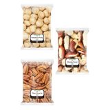 3X170 Gr. Brezilya Cevizi Makademya Cevizi Pikan Cevizi İçi 170'Şer Gram 3 Paket