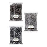 3X170 Gr. Siyah Beluga Mercimek Siyah Nohut Siyah Fasulye 170'Şer Gram 3 Paket