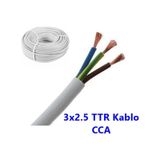 3X2.5 Cca Ttr Kablo Çok Telli Metre Seçenekli Tam Kesit Kablo