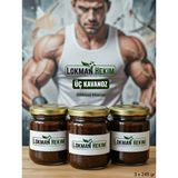 3x240 gr Lokman Hekim Ballı Mesir Macunu Güç ve Kuvvet Ginseng ve Multivitamin - 720 gr