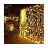 3X2M Premium Perde LED - 8 Fonksiyonlu, Su Geçirmez Iç Dış Mekan Teras Dekor Işıkları - 0,5