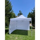 3X3 GAZEBO/PORTATİF ÇARDAK TAKIM / 2 YAN KAPALI - Beyaz
