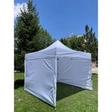 3X3 GAZEBO/PORTATİF ÇARDAK TAKIM / 3 YAN KAPALI - Beyaz