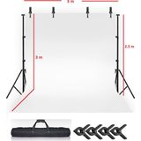 3x3 M White Screen Beyaz Fon Perde Fotoğraf ve Ürün Çekimleri Için + Fon Standı
