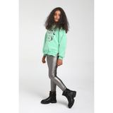 4-14 Yaş Escabel Kız Çocuk Salash Kesim Kapişonlu Sweatshirt Yeşil - 7 Yaş