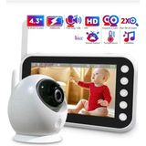 4.3 Inç Wifi Bebek Monitörü, 8 Ir Gece Görüş Ledli Güvenlik ve Bebek Izleme Kamerası 2 Yönlü Ses Beyaz Blm-34