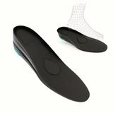 4.5 cm Boy Uzatan Tabanlık | Gizli Topuk Yükseltici | Rahat Memory Foam İç Taban | Erkek & Kadın Uyumlu, Konforlu Boy Artırıcı Tabanlık Siyah 35-37