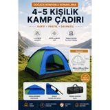 4-5 Kişilik Manuel Kamp Çadırı Kolay Kurulum Kamp Ve Piknik İçin İdeal Çadır