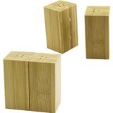 4.5X5CM--Y:9CM 2PCS MIKNATISLI İKİZ AHŞAP BAMBU BAHARATLIK - TUZLUK-Findit