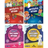 4 - 6 Yaş Aktivite Kitabı - İnteraktif Boyama Kitabı 4'lü Set