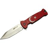 4-8-4 Tc Kırmızı Kamp Çakı 21,5cm- Manuel, Ay Yıldız Desenli, Kemerlikli