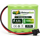 4.8V 1500MAH Oyuncak Araba Pili – Ni-Mh Şarjlı Batarya Siyah Soketli Yüksek Performans