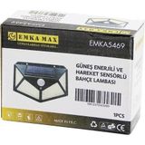 4 AÇILI SOLAR - HAREKET SENSÖRLÜ APLİK DUVAR LAMBASI DIŞ MEKAN 9.5 X 13.5CM-Findit
