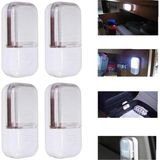 4 Adet 1 Watt 10 Lm Otomatik Manyetik Sensörlü LED Lamba LED Işıklı Dolap Lambası Bagaj Raf Lambası - Beyaz
