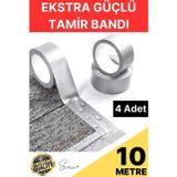 4 Adet 10 mt Gri Lifli Tamir Takviye Onarım Bandı Su Geçirmez Sızdırmaz Kuvvetli Dayanıklı Çatlak