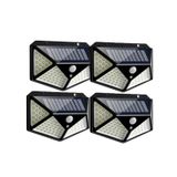 4 Adet 100 Led Solar Sokak Lambası 3 Modlu Güneş Enerjili Lamba