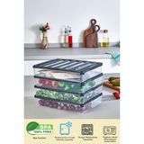 4 Adet 2500 ml Buzdolabı Dondurucu Organizer ve Saklama Kabı - 2,5 lt