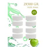 4 Adet 2X500gr - Yeşil Elma - Nem Alıcı Rutubet Giderici Yedek Tablet