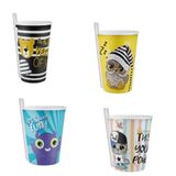 4 Adet 400 Ml Kendinden Pipetli Bardak