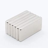 4 Adet 40x20x5 mm Dikdörtgen Neodyum Mıknatıs Boy 40mm En 20mm Kl. 5mm