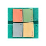 4 Adet A4 96 Yaprak Kareli Telli Pastel Renkler Plastik Kapak Defter 60GR Beyaz Sayfa (Karma Renk)