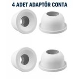 4 Adet Adaptör Conta Lavabo Sifon Gider Bağlantı Contası 50'Lik Pimaş Pvc Sızdırmazlık Koku Önleyici