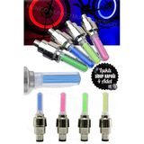 4 Adet Araba & Motorsiklet & Bisiklet Lastik Vana Kapağı Renkli Işıklı Çakar Led Sexy Görünüm Sibop