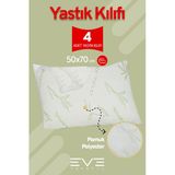 4 Adet Bamboo Antibakteriyel Fermuarlı Yıkanabilir Otel Lüks Yastık Kılıfı 50X70cm