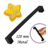 4 Adet Bihter Duz Kulp 128 Mm Siyah Mutfak Kulpu Cekmece Dolap Kapak Kulbu Metal Mobilya Dolabi K.