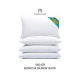 4 Adet Boncuk Silikon Yastık 900 Gram Antialerjik 50x70 Cm Premıuım Yastık Beyaz